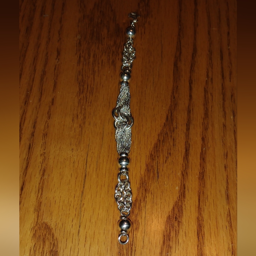 Solid Sterling Silver Unique Bracelet - image 5